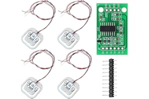 YOUMILE 4er Pack DIY 110lbs 50KG Halbbrücken Wägezelle Gewicht Dehnungssensor Widerstand + HX711 AD Modul