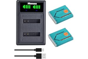 Hisewen NB-6L NB-6LH - Batería y cargador de repuesto para Canon PowerShot SX530 HS,SX710 HS,SX700 HS, SX610 HS,SX600 HS,SX540 HS,SX510 HS, SX500 is,SX280 HS,SX270 HS, D30, S900