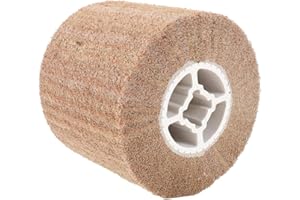 SI FANG 120x100mm Nylon Web Drum Non-woven Abrasive Flap Wire Drawing Polishing Burnishing Wheel for Stainless Steel Metal Finishing Polishing, Surface Treatment, Clear Texture (Grit 180)