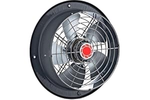 UZMAN-VERSAND 200mm Extracteur d'air Industriel VENTILATEUR Aspiration ventilation ventilateurs axial Mural hélicoïdal mural industriel fenetre d'extraction d'air aspiration