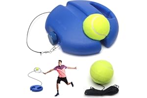 Bodeshis Tennis Trainer Rebound Ball Set with Durable Base and Elastic Cord, 3-Piece Set