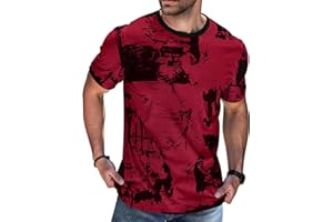 Furpazven Mens T Shirt UK Fashion Print Graphic Tshirt Hip Hop Casual T-Shirts Short Sleeve Tee Tops Shirts