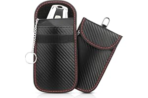 Diyife Lot de 2 Portable Signal Blocage Faraday Pochette Sac, Anti RFID Clé Voiture, Pochette Anti RFID Cle Voiture, Protection Antivol Anti Piratage de Télécommande Véhicule