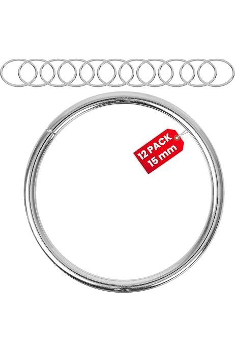 Anillos De Soldadura De Acero Inoxidable 316 - Diámetro Interior 35 Mm, Grosor 4 Mm, Pack De 6 Unidades, Para Colgar Y Sujeción