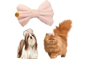 Sage Square Cute Pet Hair Bow Clip Handmade for Dogs & Cats Stylish Topknot & Grooming Accessory Fancy Look for Weddings, Festivals & Celebrations Great Gift Idea (Light Pink)