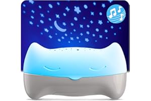 Benbat Hooty Night Light Projector - Sound and Sleep Projector with Glowing Night Light and Starlight Projection Image for Nursery or Car - for Use at Home or On-The-Go