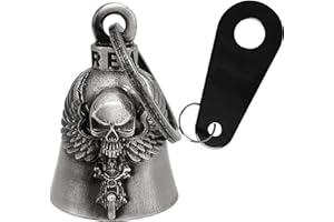DREAM APPAREL Motorradklingel für Biker, Damen, Herren, mit Aufhänger, Bikerklingel für Fahrer, Glücksbringer, Geistglocke, Moto-Zubehör