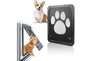 BANTI Chatière pour chien - Moustiquaire porte intérieure/extérieure - Avec aimant et serrure