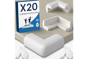 HAPPY CHLEA Coin de Table Protection Bebe - Protecteurs d'Angle de Sécurité pour Enfants et Bébé - Protection Bebe Maison avec Technologie "Active Foam" - EN CADEAU 2 sécurité placard enfants (Blanc Ivoire)