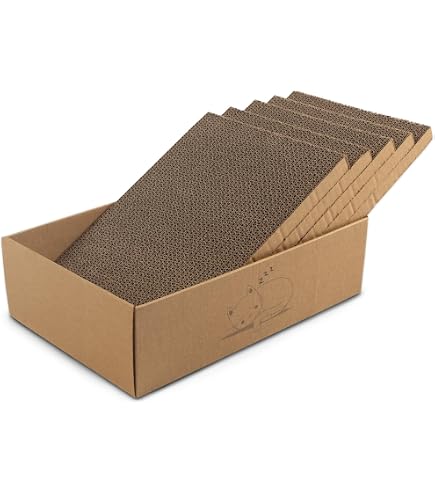 Best Pet Supplies Kratzmatte Mit Spinnbällen - Aktiv-Spielzeug Für Katzen - Aus Recycelter Wellpappe - Rutschfest