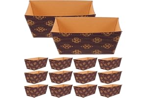 OUNONA 25 Piezas Moldes De Papel Para Hornear Pan Y Bizcochos Rectangulares Desechables Resistente Al Aceite 3.74X2.17X1.57In Para Cocina Y Repostería