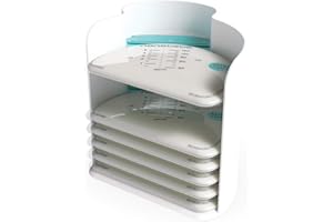 NANOBÉBÉ Nanobebe Lot de 25 sacs de conservation pour lait maternel et organiseur, décongélation et réchauffement du lait maternel, économisez de l'espace et suivez le pompage – Congélateur et réfrigérateur