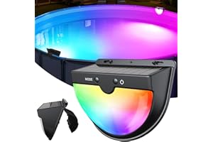 DeeprBetter Luci Piscina Fuori Terra Solari, 2025 Luce Piscina RGB Colori Cambiamento, Impermeabile Luci LED Piscina con 10 Modalità di Illuminazione, Lampade per Piscinas Giardino Decorazione