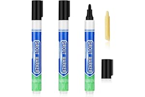Flintronic Stylo Joint Carrelage, 3PCS Stylo de Carrelage à Coulis, Imperméable Marqueur Joints, Rénovateur de Coulis pour Salle de Bain, Cuisine, Carrelage, Sol