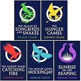 The Hunger Games 5 Books Collection Set By Suzanne Collins(The Ballad of Songbirds and Snakes, The Hunger Games, Catching Fir