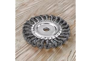 Vidoelettronica® Spazzola a Disco Intrecciato Heavy, per Metallo, , Ø 150 mm, Buco 22mm, max 9000 rpm 6 pollici