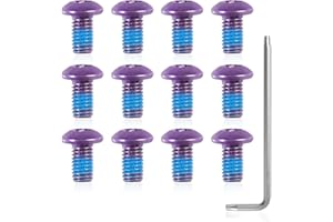 SPEEDWOX 12 viti per rotore per bicicletta, bulloni per rotore a disco M5 x 10 mm, bulloni per rotore MTB viola con chiave T25 a stella per bici da strada, mountain bike