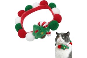Uniqicon Santa Cat Hat Christmas Costume Dogs Hats Costumes Pets Scarf Outfit Xmas Suit Handmade Knitted Cosplay Pet Clothes Suitable for Large, Medium, and Small Breed
