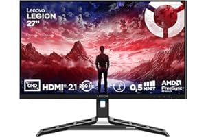 ‎LENOVO Lenovo Legion R27qe Gen 2 | 27" QHD WLED Gaming Monitor | 2560x1440 | 16:9 | 200 Hz | IPS-Panel | 0.5ms Reaktionszeit | HDMI | DisplayPort | TÜV Eye Comfort Schutz | Raven schwarz | 5.9 kg