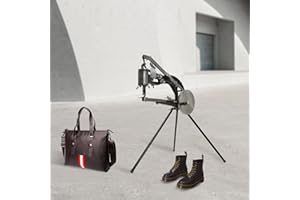 IELSNGAI Máquina de coser de cuero, 360° Máquina de reparación de zapatos, máquina de coser manual de cuero, Zapatos de Zapatero Manual de Metal, Máximo de corte 3-5 mm