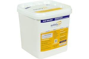 Datesand Group Super Absorbent Granules with FREE Scoop 4.5Kg Tub of Safety Gel Ideal for absorbing large spills of aqueous materials, urine, vomit, blood and mucus.