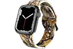 Acestar Doppelseitiges bedrucktes Armband, kompatibel mit Apple Watch Armband, 38 mm, 40 mm, 41 mm, 45 mm, 44 mm, 42 mm, florales Silikondruck, farbechtes Muster, Sportarmband für iWatch Serie 7, 6, 5, 4, 3, 2, 1 SE