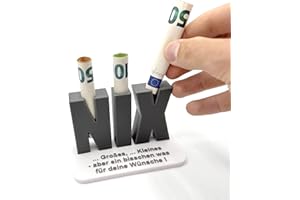 R-Satz Shop Geldgeschenk NIX / 3D Buchstaben mit Loch für Geldscheine/Kreative Geschenkidee zum Geld verschenken für Geburtstage und mehr/Nichts als Geldgeschenk/Kein Geschenk Idee