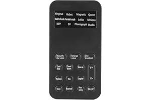 SORANDY Cambiador de sonido de hombre a mujer, tarjeta de sonido en vivo para teléfono móvil, computadora, cambiador de voz de micrófono de mano con 12 voces/cambio de voz/canción K