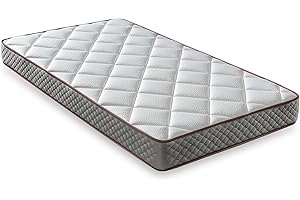 LUXIABED Colchon 90x190 Viscoelastica Dual: Caras Diferenciadas. Confort + Firmeza Media MemorySens. Higiénico y Transpirable. Individual Color Gris. Modelo Elixir Altura 10 cm