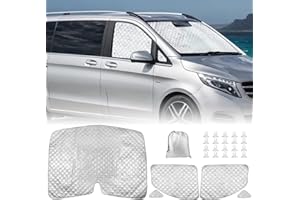 ‎OPALTOOL 5 Stück Frontscheibenabdeckung Auto Sonnenschutz Innen, Luxus Sonnenschutz Auto Windschutzscheibe Abdeckung für 2014-2022 Mercedes-Benz VITO III W447 / Viano