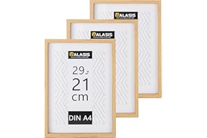Walasis Bilderrahmen A4 Holz Rahmen: 3er Set Bilderrahmen Din A4 MDF Fotorahmen 21x29,7cm Holzrahmen