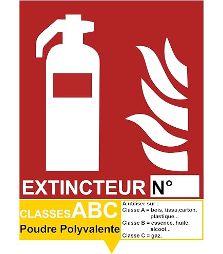 AUA SIGNALETIQUE - Pannello estintore classe CO2 BC