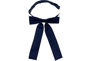 AUSUAYA GB-WBT-8 Women Pre Tied Bow Tie Schoolgirl Anime Bow Tie Office Ladies Work Uniform Kawaii Tie for Valentine's Day, navy