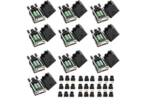 YIOVVOM DB9 Breakout Connector to Wiring Terminal RS232 D-SUB Female Serial Port Breakout Board Solder-Free Module with case (10 PCS Female Adapter)