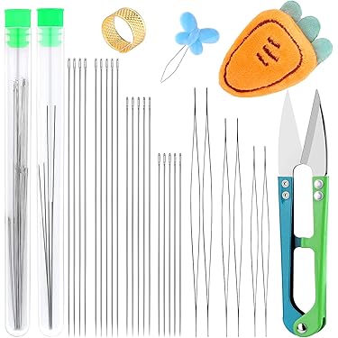 10 Pcs Aiguille À Pour Enfiler Des Perles Outils Bijoux D