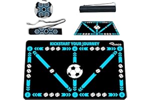 RYACO football Training Mat, 90×60Cm Diatomite Material, Non-Slip Practice Mat for Children and Adults for Young Enthusiasts, Black