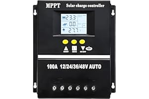 Y&H Régulateur de charge solaire MPPT 80 A 12 V 24 V 36 V 48 V Écran LCD Batterie Régulateur intelligent Max 100 V Entrée Dual USB pour plomb-acide / lithium