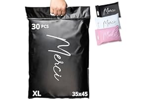 ‎EMBALLAX EMBALLAX - 30 Versandtaschen Warensendung - XL 45x35cm - UNDURCHSICHTIG/WIDERSTANDSFÄHIG/WASSERDICHT - Versandtüten für Kleidung - Umschlag für Kartons - Versandbeutel - Versandtasche - Danke