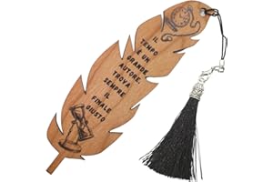 Amore Legno Sforza Segnalibro in Legno con Frasi Motivazionali - Idee Regalo Donna e Uomo - Portafortuna Originale per Laurea Amanti della Lettura Colleghi Maestre ed Amici