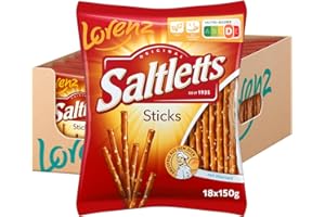 ‎LORENZ SNACK WORLD LORENZ | Saltletts Sticks Classic | 18 x 150 g | vegan