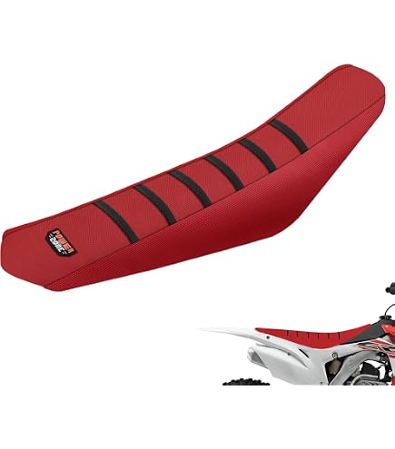 JFG RACING Housse Siège Moto,Housse de Siège Antidérapante Universelle pour Tout-Terrain Dirt Pit Bike DRZ RM RMZ CRF CR XR KX KLX YZ TTR PW Orange