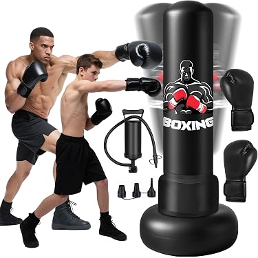 ONEX Guantoni da Boxe per Bambini Punzonatura dei Guanti Lotta di MMA Guanti Kickboxing Allenamento Arti Marziali Boxing Glove (Blu, 4oz