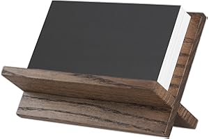 TOROS STORE Soporte de madera para tarjetas de visita – Soporte de tarjetas de visita marrón para escritorio – Soporte de tarjetas de nombre de madera – Portatarjetas de visita de oficina