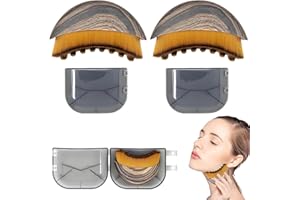 SONGVISON 2 pezzo Spazzola per il contorno del viso linfatico, massaggiatore per il drenaggio linfatico per viso, mento e mascella, spazzola per il viso a secco per migliorare la circolazione design ergonomico