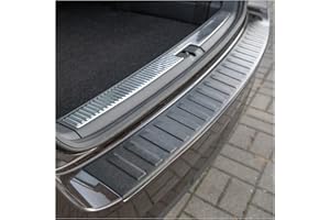 teileplus24 L596 Ladekantenschutz V2A Edelstahl kompatibel mit Skoda Superb 3 Kombi 2015-2019 Abkantung, Farbe:Anthrazit gebürstet