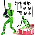 Action Figure Set, Titan 13 Robot Action Figure 3D Printed robo 13 Action Figure Articulated, for Collectors Desktop Decorations, Black Green/Red Black(Assembly Completed) (green)