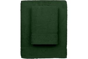 zer0bed, Asciugamani Bagno Lilla, Set 2 Asciugamani Bagno, Asciugamano Viso, Asciugamano Bidet, Tinta Unita, Verde Bosco, 100% cotone, Set 2 pezzi