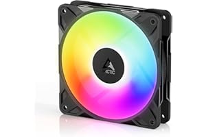 ARCTIC P12 Pro Reverse A-RGB – 120 mm Premium-Lüfter mit Reverse Airflow, PWM-Lüfter mit Y-Kabelsplitter, 500-3000 rpm, 0 rpm <5% PWM, 5V Digital RGB, Hydrodynamisches Gleitlager, 4-Pin - Schwarz