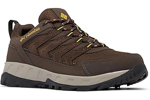 Columbia Męskie buty trekkingowe i turystyczne Strata Trail Wp Low Rise, Cordovan Złoty Żółty, 42.5 EU