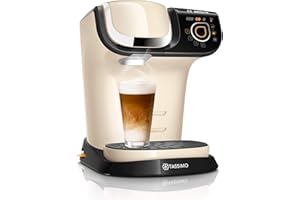 BOSCH Tassimo My Way 2 TAS6507 Cafetière à capsules avec filtre à eau, plus de 70 boissons, personnalisation, entièrement automatique, préparation facile, 1500 W, 1,3 l, crème